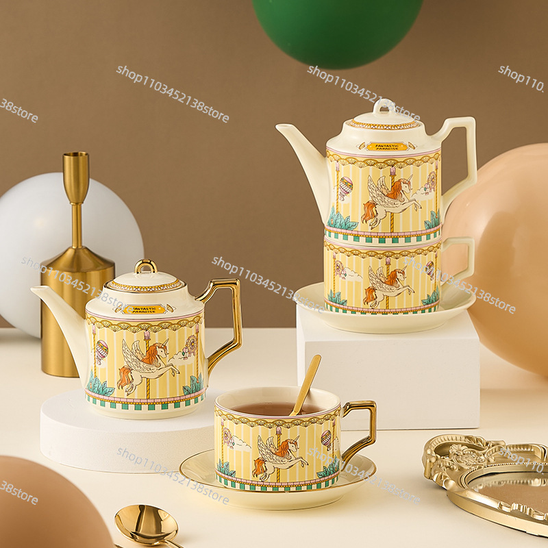 Coffee Tea Gift Set - Ceramiczny zestaw do herbaty w karuzeli,