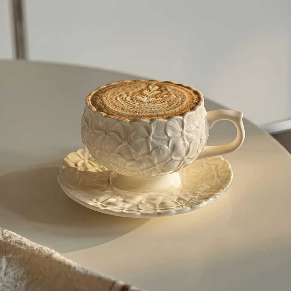 Coffee Tea Gift Set - Zestaw filiżanek do kawy z francuskim