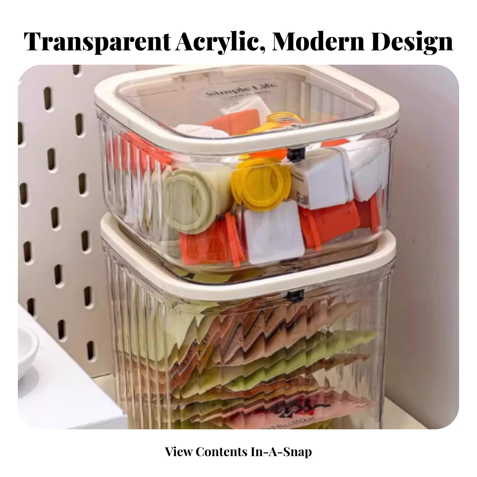 Coffee Tea Organizer - Plastikowy pojemnik na herbatę w torebkach,