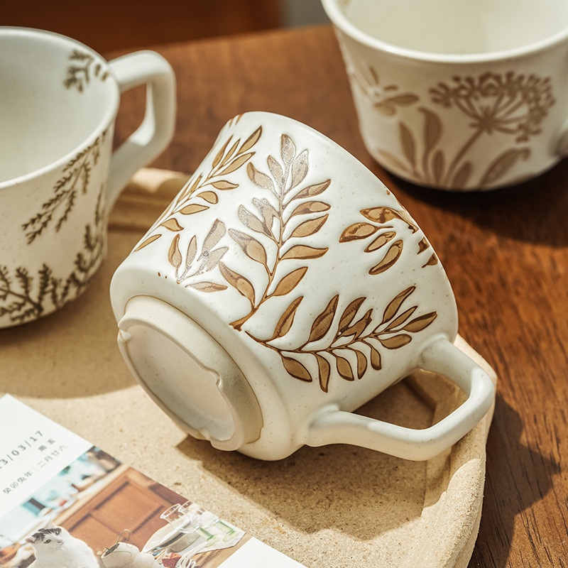 Coffee Tea For Plants - Kreatywny ceramiczny kubek ręcznie malowany kwiatami