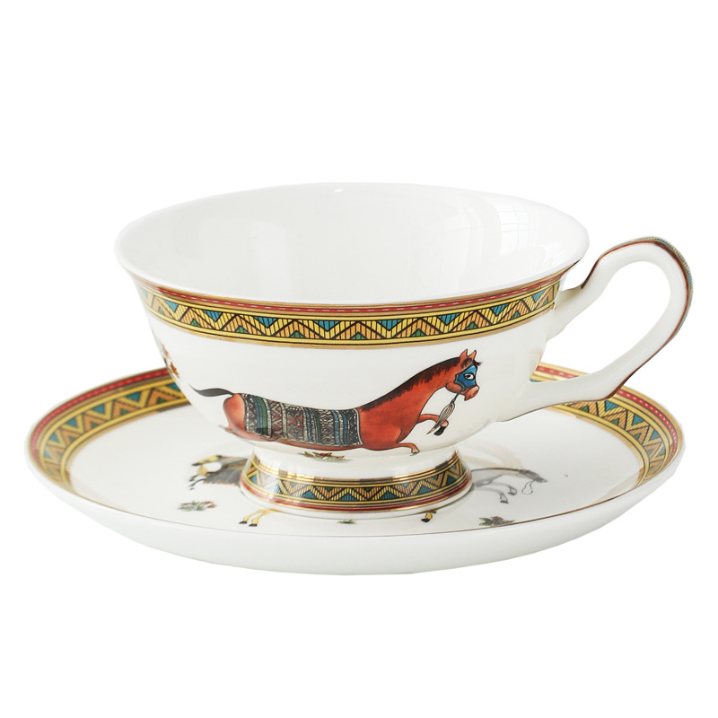 Coffee Tea Gift Set - Porcelanowy zestaw filiżanki i spodka z