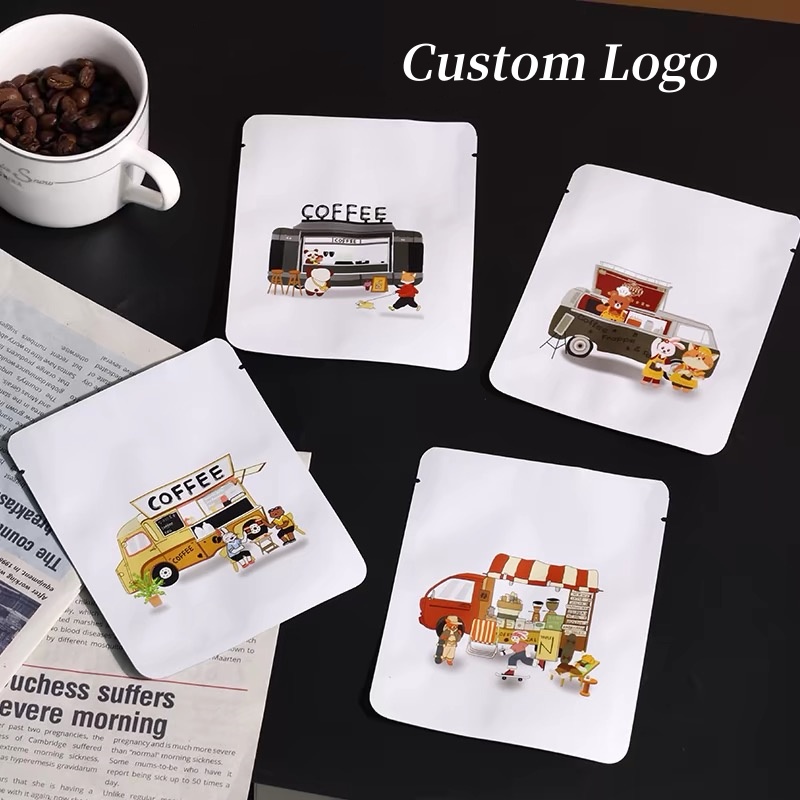 Coffee Tea For Plants - 100 szt. Personalizowanych kwadratowych torebek na