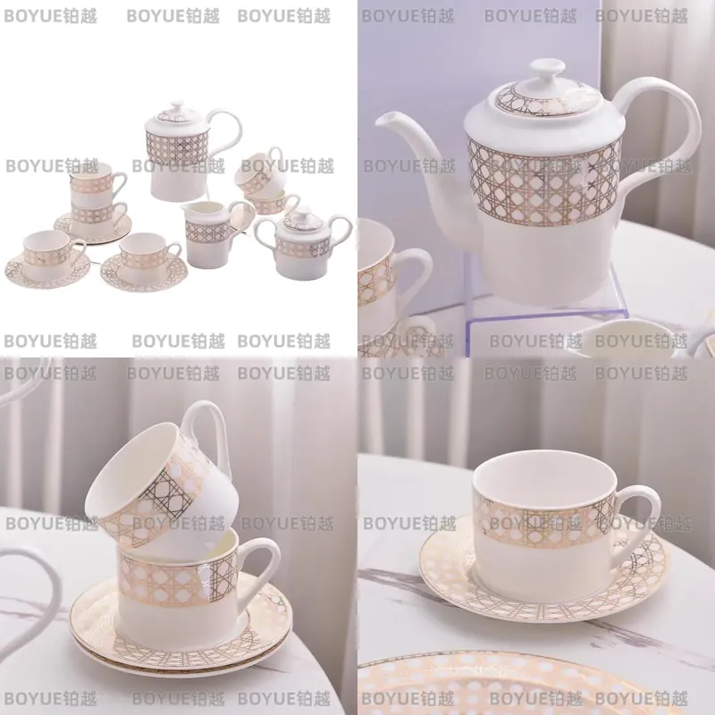 Coffee Tea Gift Set - Luksusowy zestaw filiżanek do kawy z