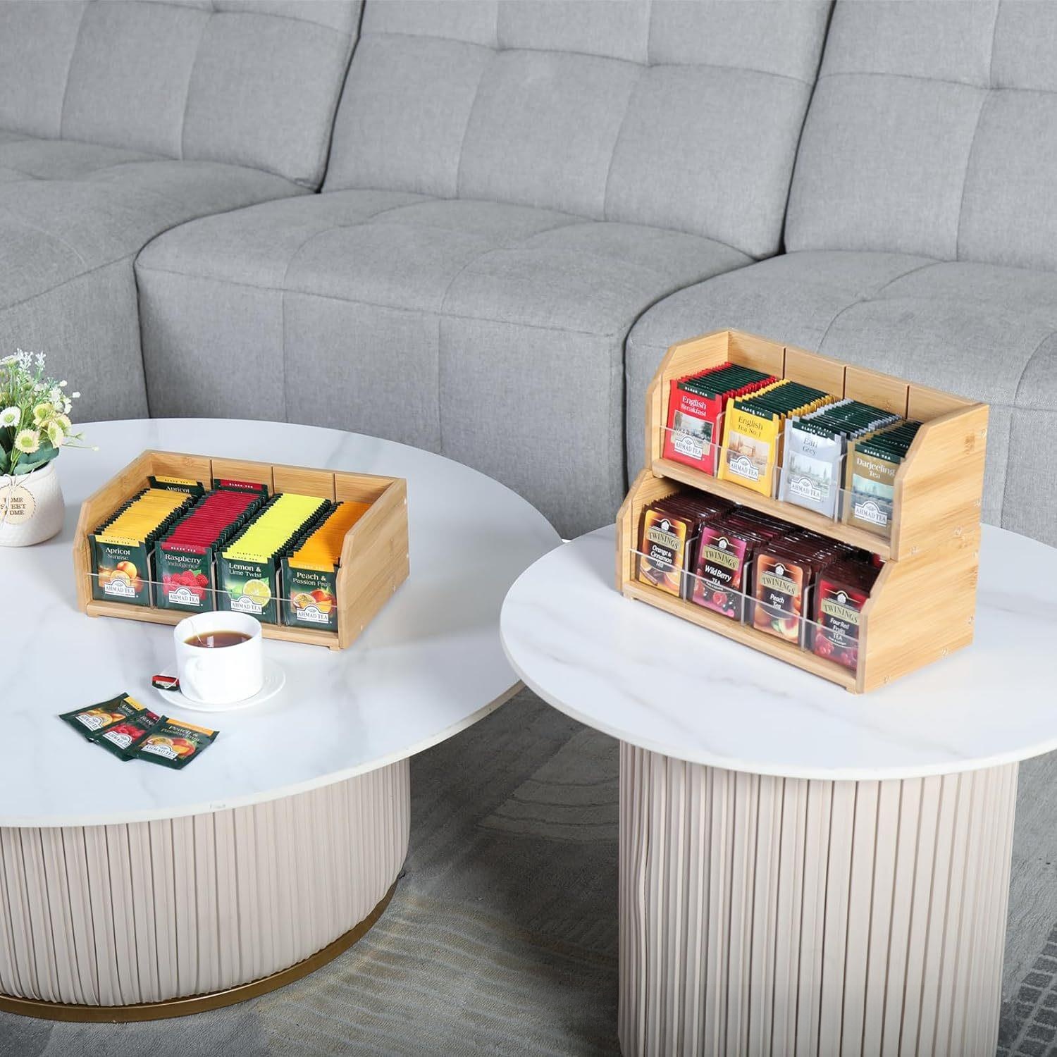 Pudełko na herbatę z bambusa,  – Coffee Tea Organizer recenzja i cena