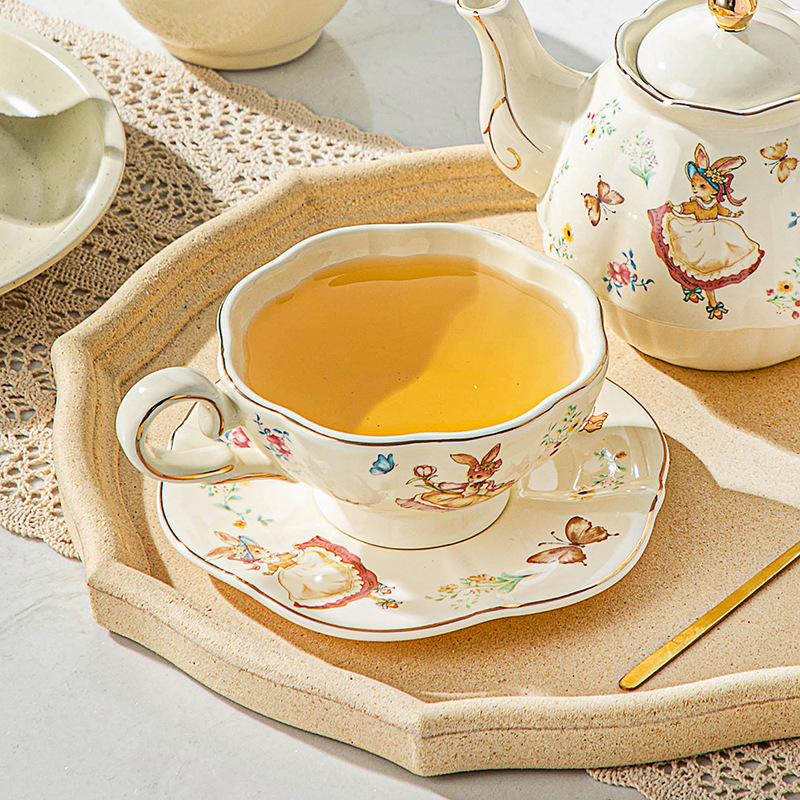Angielska filiżanka i talerz d – Coffee Tea Gift Set recenzja i cena