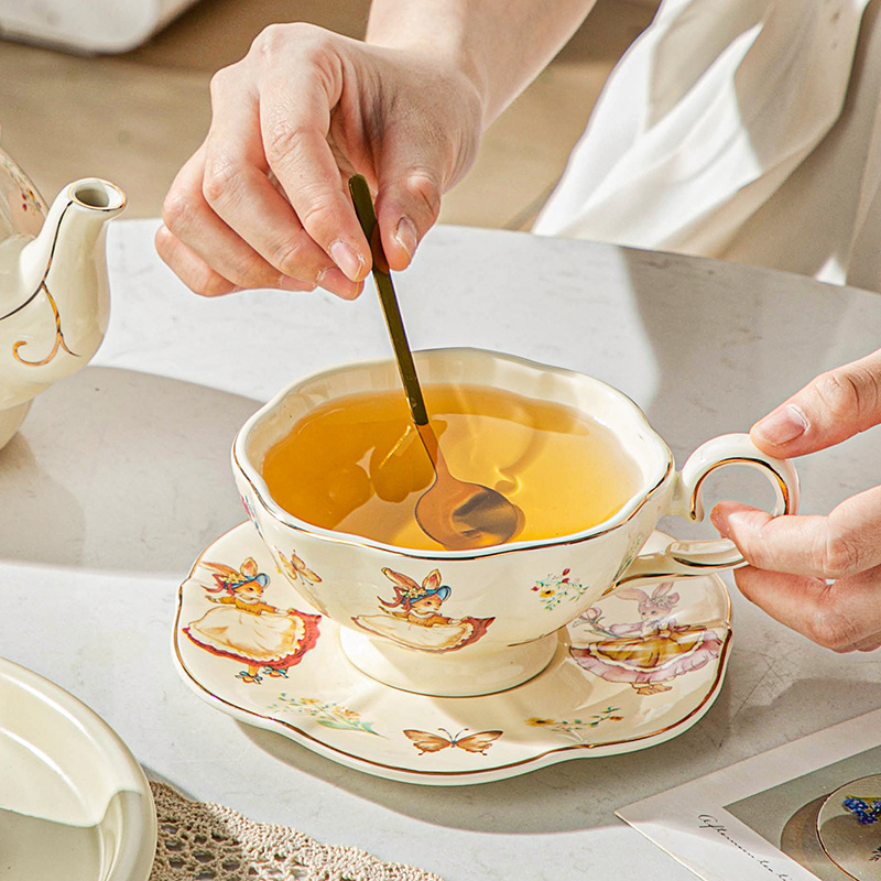 Angielska filiżanka i talerz d – Coffee Tea Gift Set recenzja i cena
